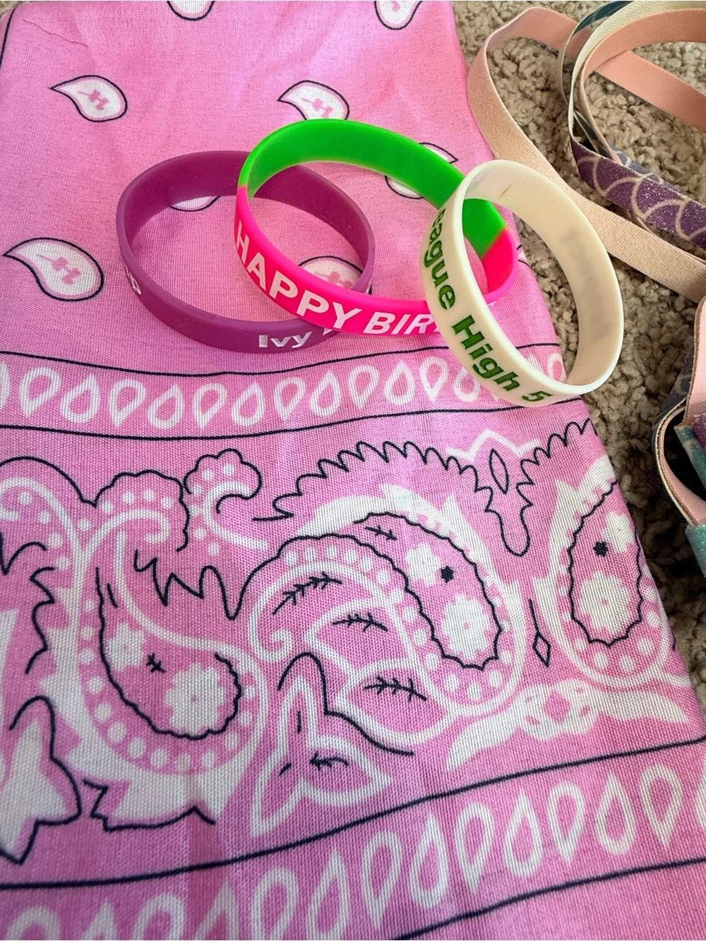 Little Girl Accessory Bundle | Mermaid Bag, Bow Headband, Gloves, Bandana